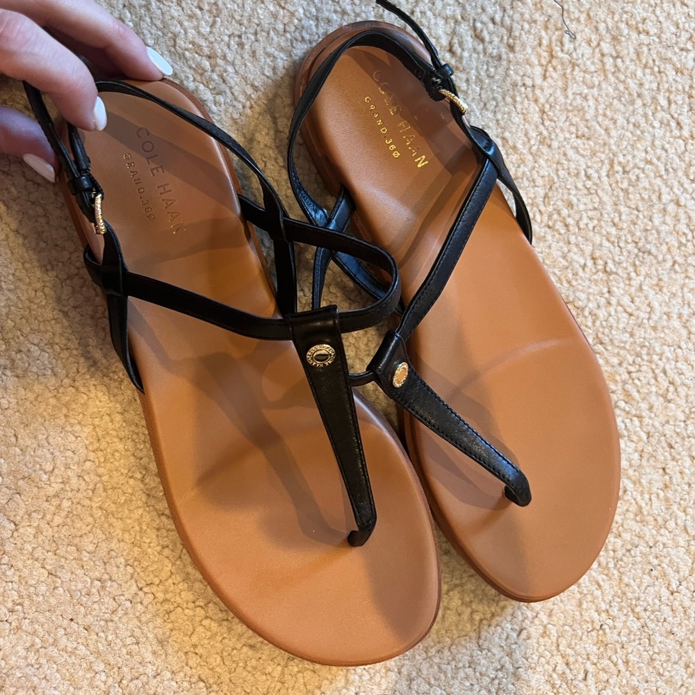 Cole Haan Black Thong Sandals. Size 7. Only worn a few times.